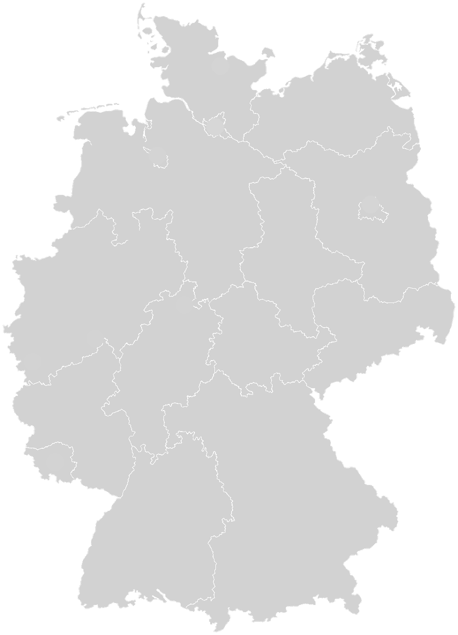 Deutschlandkarte mit medienreich Schulungsorten